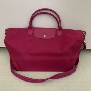 Longchamp Le Pliage Neo Nylon MediumTop-Handle Bag in Hydrangea